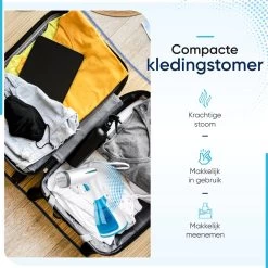 Kledingstomer - Handstomer Voor Kleding - Stoomstrijkijzer - Stomer - Stoomreiniger - 2 Opzetstukken - Blauw -Schoonmaakmiddelen 1200x1200 2586