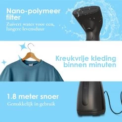 Luxe Kledingstomer - Handstomer - Handstoomreiniger - Stoomstrijkijzer - Stomer Kleding - Voor Op Reis - Zwart 18 Luxe Kledingstomer - Handstomer - Handstoomreiniger - Stoomstrijkijzer - Stomer Kleding - Voor Op Reis - Zwart -Schoonmaakmiddelen 1200x1200 2598