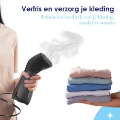 Luxe Kledingstomer - Handstomer - Handstoomreiniger - Stoomstrijkijzer - Stomer Kleding - Voor Op Reis - Zwart 25 Luxe Kledingstomer - Handstomer - Handstoomreiniger - Stoomstrijkijzer - Stomer Kleding - Voor Op Reis - Zwart -Schoonmaakmiddelen 1200x1200 2604