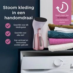 Luxe Kledingstomer - Handstomer - Handstoomreiniger - Stoomstrijkijzer - Stomer Kleding - Voor Op Reis - Roze -Schoonmaakmiddelen 1200x1200 2622