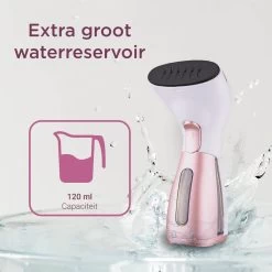 Luxe Kledingstomer - Handstomer - Handstoomreiniger - Stoomstrijkijzer - Stomer Kleding - Voor Op Reis - Roze -Schoonmaakmiddelen 1200x1200 2623