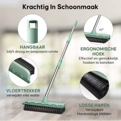 Powarkleen - Vloertrekker Met Steel & Bezem 2 In 1 - Vloerwisser Voor Badkamer Vloer - Groen -Schoonmaakmiddelen 1200x1200 266