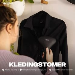 Kledingstomer - Handstomer - Stoomreiniger - Stomer - Luxe Uitvoering - Krachtig En Stijlvol - Inclusief Maatbeker - Snel Opgewarmd (25 Sec) - Geschenkverpakking- 1500W - Merk: Rockerz Home - Kleur: Zwart -Schoonmaakmiddelen 1200x1200 2672