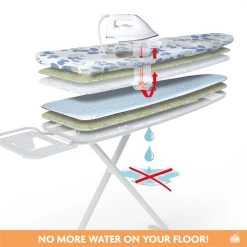 Laundryspecialist 5 Laagse ACTIVE Strijkplankhoes - 50% Sneller Strijken - Geen Water Meer Onder Je Strijkplank - Maat S/M Voor Een Breedte Van 30 Tot 43 Cm En Een Lengte Van 100 Tot 126 Cm -Schoonmaakmiddelen 1200x1200 2704