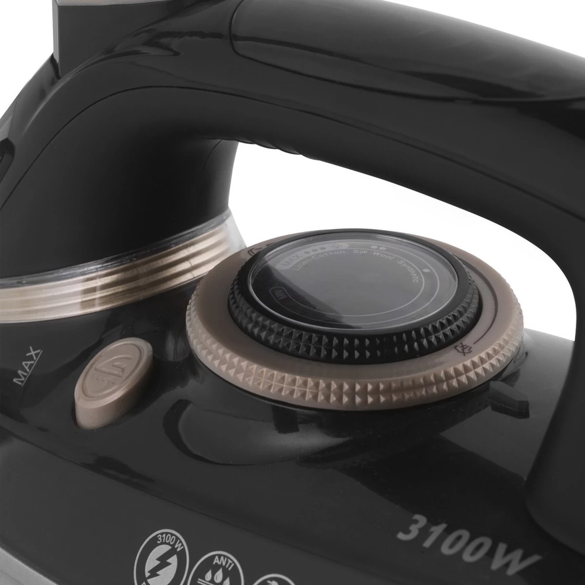 Petra Stoomstrijkijzer Met Dubbele Keramische Zoolplaat - 300ml Waterreservoir - 3100W 7 Petra Stoomstrijkijzer Met Dubbele Keramische Zoolplaat - 300ml Waterreservoir - 3100W - Afbeelding 5