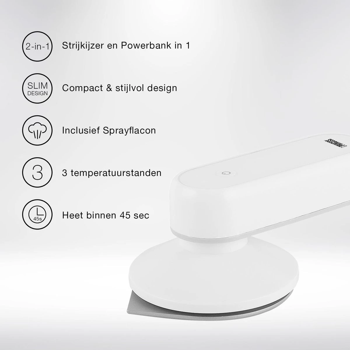 Princess 328000 Iron & Travel – Draadloos – Reisstrijkijzer - Strijkijzer En Powerbank In 1 16 Princess 328000 Iron & Travel – Draadloos – Reisstrijkijzer - Strijkijzer En Powerbank In 1 - Afbeelding 14