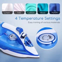 Aigostar Smooth 31RSN - Stoomstrijkijzer - 2400W - Blauw/Wit -Schoonmaakmiddelen 1200x1200 2811