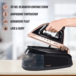 RYER Stoomstrijkijzer Met Stoomgenerator - Iron - Keramische Zoolplaat 16 RYER Stoomstrijkijzer Met Stoomgenerator - Iron - Keramische Zoolplaat -Schoonmaakmiddelen 1200x1200 2842