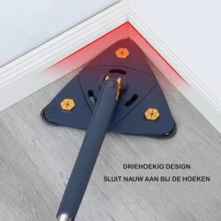 Premium Driehoekige Dweil Met Wringer - Verstelbaar En 360 Graden Draaibaar – Dweilsysteem Incl. 3 Microvezel Doeken -Schoonmaakmiddelen 1200x1200 30