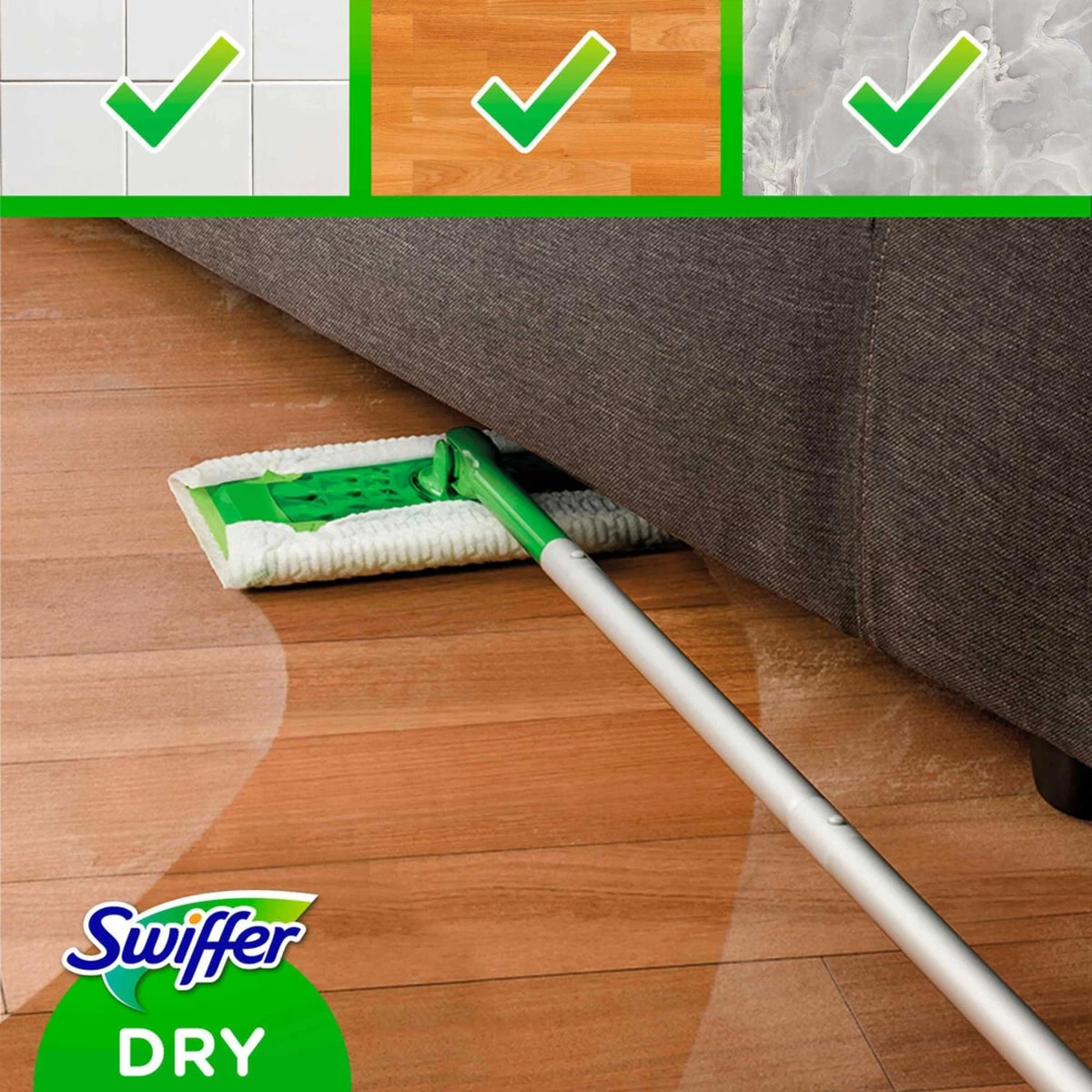 Swiffer Vloerreiniger Droge Vloerdoekjes Navullingen - 3 X 80 Stuks 5 Swiffer Vloerreiniger Droge Vloerdoekjes Navullingen - 3 X 80 Stuks - Afbeelding 3