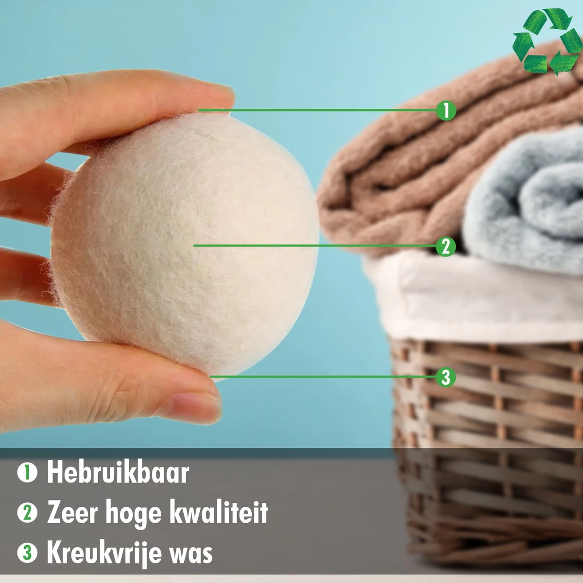 Merkloos Drogerballen Wol XL 6 Stuks - Duurzaam - Wasverzachter - Drogerbollen - Wasdrogerballen - Wasbollen 5 Merkloos Drogerballen Wol XL 6 Stuks - Duurzaam - Wasverzachter - Drogerbollen - Wasdrogerballen - Wasbollen - Afbeelding 3