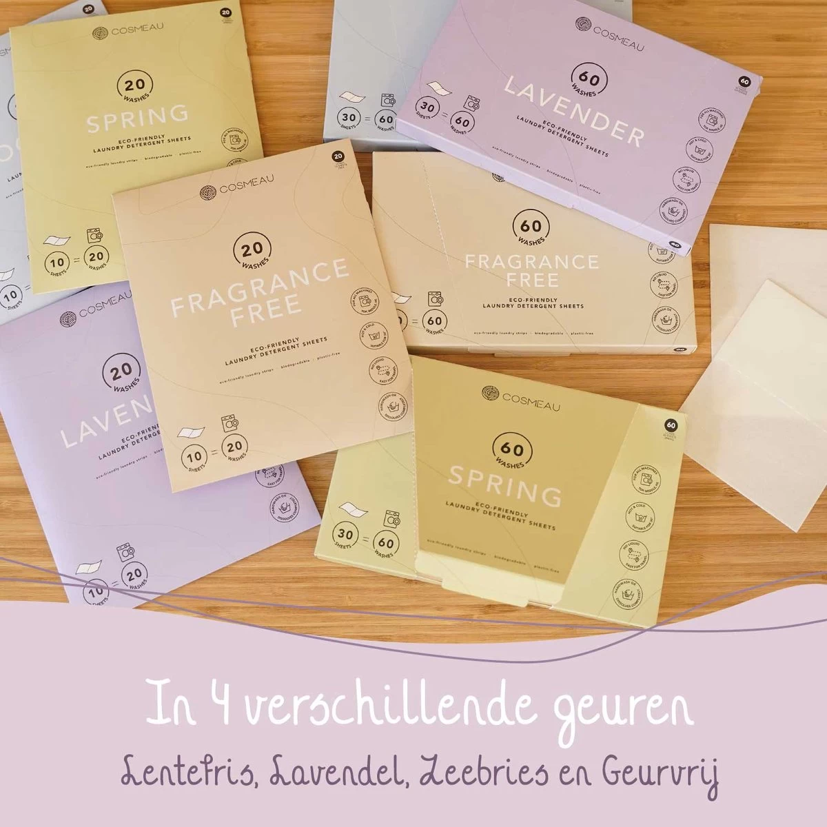 Cosmeau Wasstrips 60 Wasbeurten Zeebries Wasmiddel Wasvellen Wasdoekjes Detergent Sheets Eco Laundry Strips - Plasticvrij Biologisch Eco 15 Cosmeau Wasstrips 60 Wasbeurten Zeebries Wasmiddel Wasvellen Wasdoekjes Detergent Sheets Eco Laundry Strips - Plasticvrij Biologisch Eco - Afbeelding 13