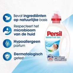 Persil® Persil Sensitive Gel - Vloeibaar Wasmiddel - Baby En Gevoelige Huid - Voordeelverpakking - 6 X 20 Wasbeurten -Schoonmaakmiddelen 1200x1200 536