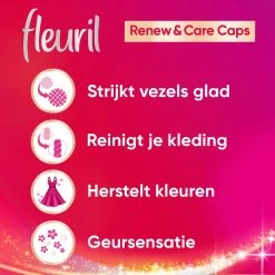 Fleuril Renew Color Caps - Wasmiddel Capsules - Voordeelverpakking - 8 X 12 Wasbeurten 22 Fleuril Renew Color Caps - Wasmiddel Capsules - Voordeelverpakking - 8 X 12 Wasbeurten -Schoonmaakmiddelen 1200x1200 731
