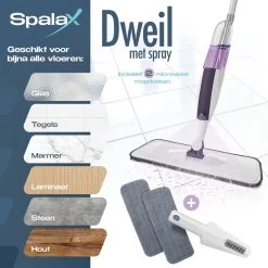 Spalax Dweil - Mop - Dweilsysteem - Vloerwisser Badkamer - Dweilset - Mopset - Vloermop 14 Spalax Dweil - Mop - Dweilsysteem - Vloerwisser Badkamer - Dweilset - Mopset - Vloermop -Schoonmaakmiddelen 1200x1200 75