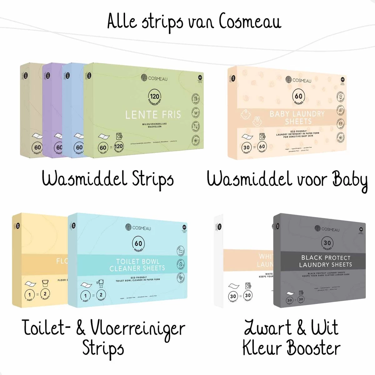 Cosmeau Witte Was White Protect Wasstrips 30 Wasbeurten Sheets Eco Laundry Strips 8 Cosmeau Witte Was White Protect Wasstrips 30 Wasbeurten Sheets Eco Laundry Strips - Afbeelding 6