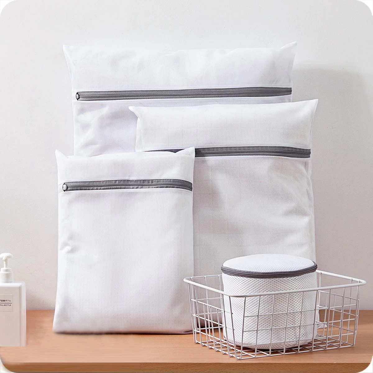 Merkloos Waszak 4 Delig - 1x Groot (50x60 Cm) - 1x Middel ( 40x50cm) - 1x Normaal (30x40cm) - 1x BH (17x15cm) 11 Merkloos Waszak 4 Delig - 1x Groot (50x60 Cm) - 1x Middel ( 40x50cm) - 1x Normaal (30x40cm) - 1x BH (17x15cm) - Afbeelding 9