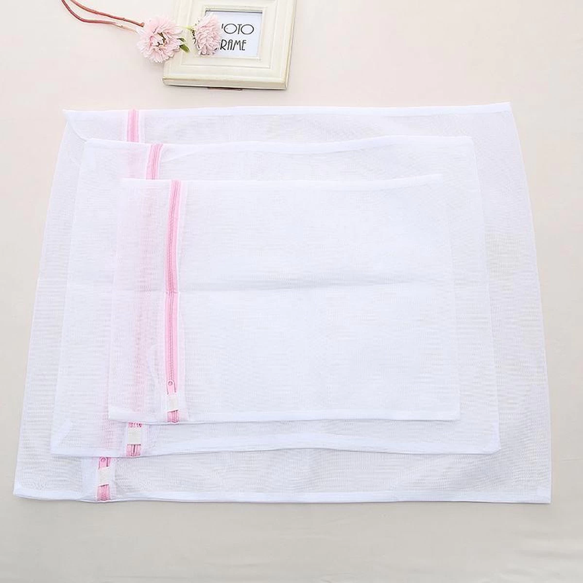 Waszak Set Van 3 Stuks Met Rits - BH/Lingerie/Sokken/Schoenen Wasnet Waszakjes Laundry Bag - Waszakken - Klein/Medium/Groot 6 Waszak Set Van 3 Stuks Met Rits - BH/Lingerie/Sokken/Schoenen Wasnet Waszakjes Laundry Bag - Waszakken - Klein/Medium/Groot - Afbeelding 4