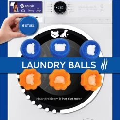 Salivio Laundryballs - 8x Wasbol Set - Huisdieren Haar Verwijderen - Wasbollen - Drogerballen - Energiebesparend - Wasverzachter - Milieuvriendelijk Wassen -Schoonmaakmiddelen 1200x1200 992