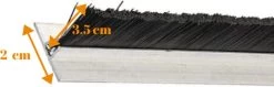 Deurborstel - Stripborstel - 90 Cm - Aluminium Profiel - T Type- Woonaccessoires - Deurstrip