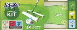 Swiffer Vloerreiniger Starterskit - 1 Dweil, 8 Droge En 3 Vochtige Vloerdoekjes Navullingen 29 Swiffer Vloerreiniger Starterskit - 1 Dweil, 8 Droge En 3 Vochtige Vloerdoekjes Navullingen -Schoonmaakmiddelen 1200x470