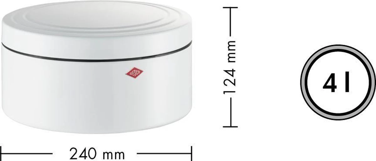 Wesco Koektrommel 4l Zwart 6 Wesco Koektrommel 4l Zwart - Afbeelding 4