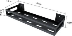 Merkloos Kruidenrek / Opbergrek - RVS - Perforatievrij Aan De Muur Gemonteerd - 50x13x6 Cm - Zwart 13 Merkloos Kruidenrek / Opbergrek - RVS - Perforatievrij Aan De Muur Gemonteerd - 50x13x6 Cm - Zwart -Schoonmaakmiddelen 1200x596