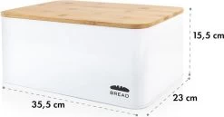 Oklahoma Broodtrommel Metaal 35,5x15,5x23 Cm Bamboe Deksel Snijplank -Schoonmaakmiddelen 1200x628