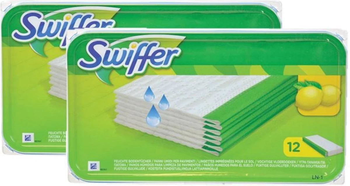 Swiffer Vloerdoekjes Vochtig 24 Doekjes (2x12) 3 Swiffer Vloerdoekjes Vochtig 24 Doekjes (2x12)
