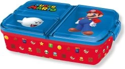 Mickey Mouse Super Mario Broodtrommel 3 Vakjes - 18x13 Cm - Brooddoos - Lunchbox -Schoonmaakmiddelen 1200x670