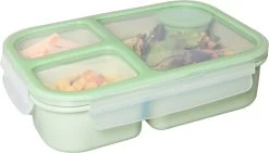 Lock&Lock Lunchbox - Bento Box - Salade Lunchbox - Met 3 Compartimenten - Met Dressing/Saus Bakje - Volwassenen En Kinderen - To Go - Lekvrij - BPA Vrij - 980 Ml - Groen -Schoonmaakmiddelen 1200x685 2