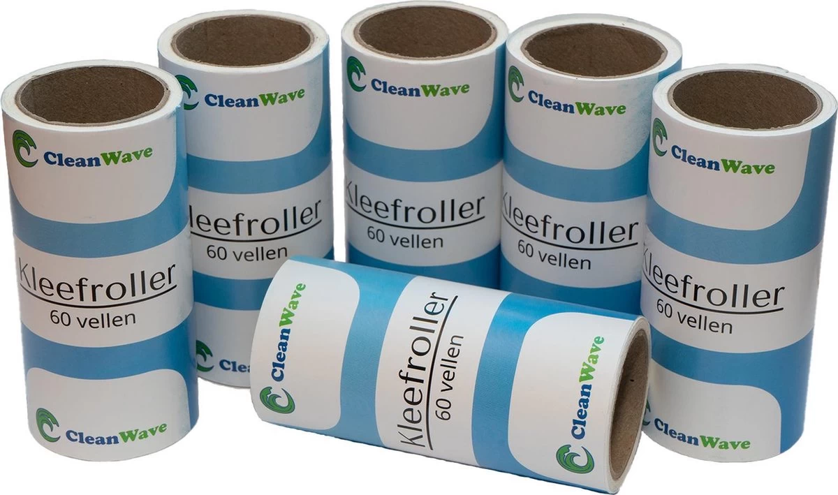 ®CleanWave Kleefroller 360 Zeer Klevende Vellen – Universele Kleefroller Navulling - 6 Rollen - Pluizenroller - Pluizenverwijderaar 7 ®CleanWave Kleefroller 360 Zeer Klevende Vellen – Universele Kleefroller Navulling - 6 Rollen - Pluizenroller - Pluizenverwijderaar - Afbeelding 5