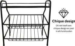 Zindoo Kruidenrek Zwart 3-laags Staand - Specerijen Rek - Kruiden Rek - Duurzaam RVS - Anti Slip Onderzijde - Specerijenstandaard – Keukenorganizer - Spice Rack - Kitchen Rack - Spice Organizer Keukenaccessoire - ZIN-SR05 -Schoonmaakmiddelen 1200x737 2