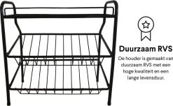 Zindoo Kruidenrek Zwart 3-laags Staand - Specerijen Rek - Kruiden Rek - Duurzaam RVS - Anti Slip Onderzijde - Specerijenstandaard – Keukenorganizer - Spice Rack - Kitchen Rack - Spice Organizer Keukenaccessoire - ZIN-SR05 -Schoonmaakmiddelen 1200x739 1