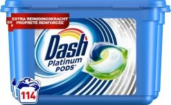 Dash Platinum Wasmiddel Pods - Wascapsules - Extra Reinigingskracht - Voordeelverpakking 3 X 38 Wasbeurten