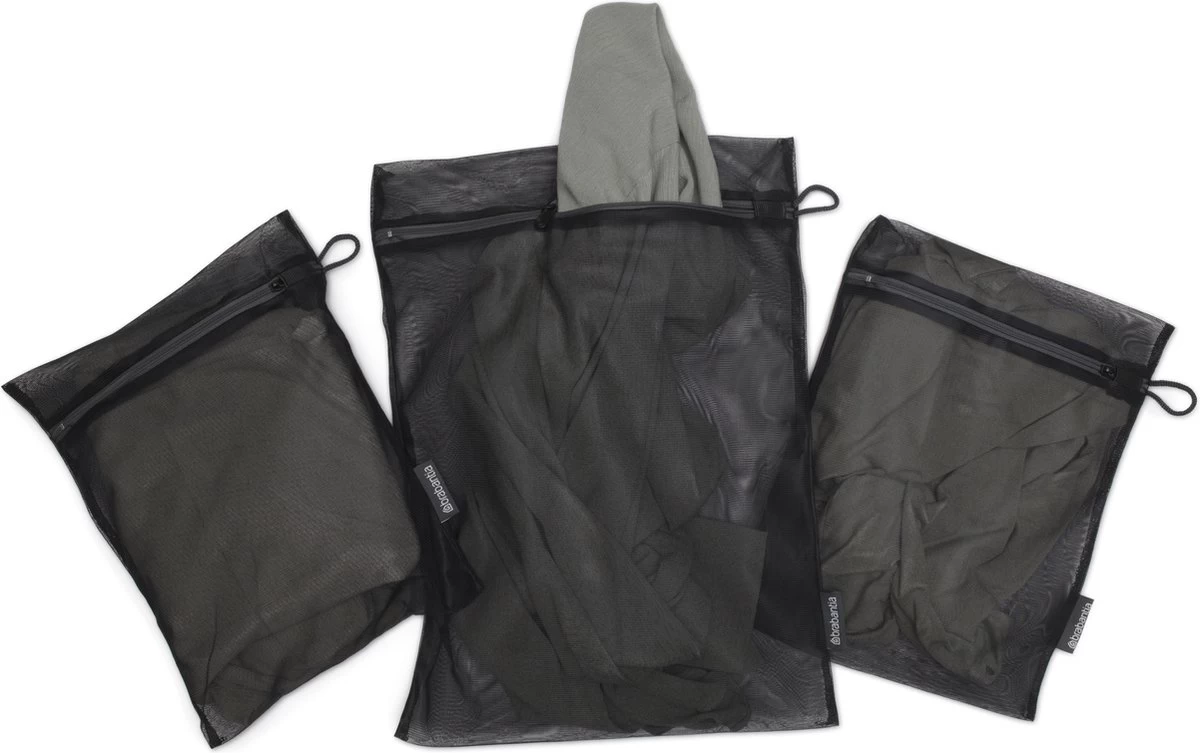 Brabantia Waszakjes In 2 Maten - Set Van 3 - Black 4 Brabantia Waszakjes In 2 Maten - Set Van 3 - Black - Afbeelding 2