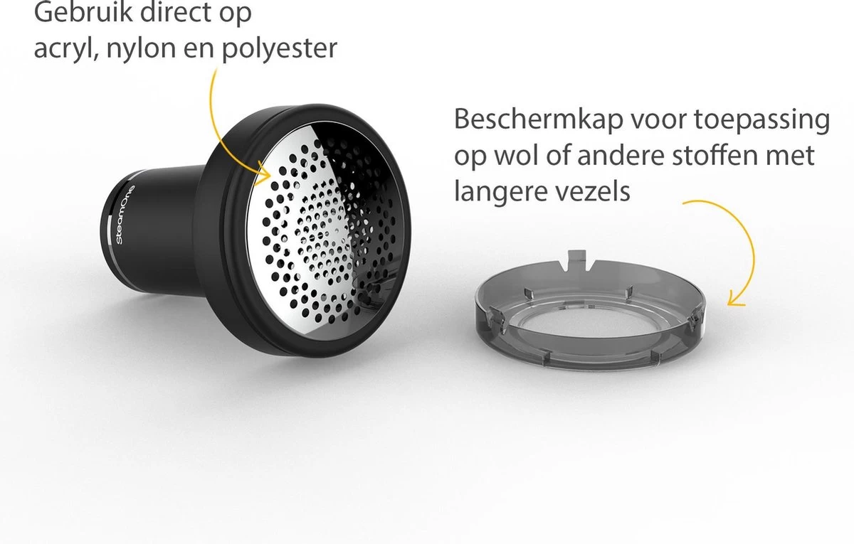 SteamOne RP10B Pluizenverwijderaar - Zwart - Oplaadbaar 5 SteamOne RP10B Pluizenverwijderaar - Zwart - Oplaadbaar - Afbeelding 3