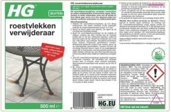 HG Roestvlekken Verwijderaar - 500ml - Veilig In Gebruik - Voor Alle Natuursteensoorten, Alle Houtsoorten, Keramische Tegels, Dakpannen - 6 HG Roestvlekken Verwijderaar - 500ml - Veilig In Gebruik - Voor Alle Natuursteensoorten, Alle Houtsoorten, Keramische Tegels, Dakpannen - -Schoonmaakmiddelen 1200x785