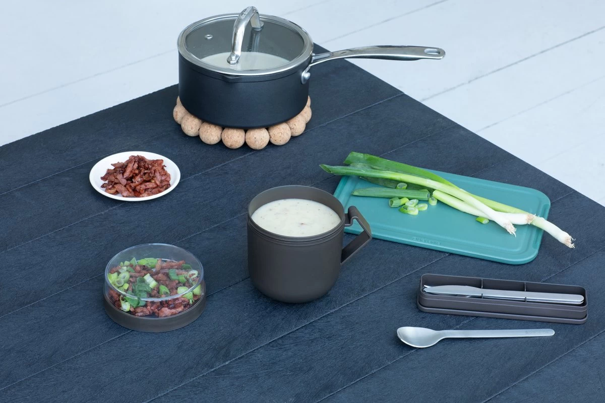 Brabantia Make & Take Soepbeker - 0,6 L - Kunststof - Dark Grey 18 Brabantia Make & Take Soepbeker - 0,6 L - Kunststof - Dark Grey - Afbeelding 16