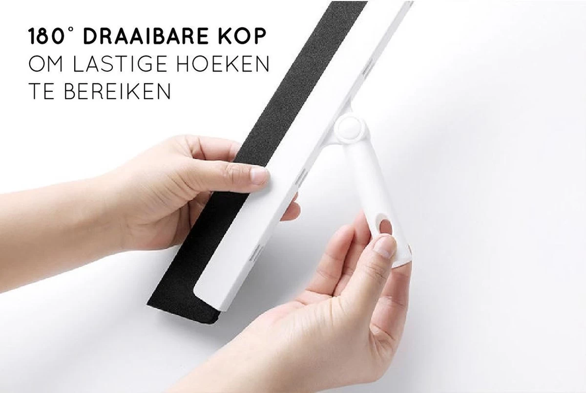 Amenzo® Vloertrekker Met Steel - Vloerwisser - 35 Cm + 120 Cm Steel - Uitschuifbare Aluminium Steel - Badkamer – Trekker - Vloerwisser Wit – Watertrekker 14 Amenzo® Vloertrekker Met Steel - Vloerwisser - 35 Cm + 120 Cm Steel - Uitschuifbare Aluminium Steel - Badkamer – Trekker - Vloerwisser Wit – Watertrekker - Afbeelding 12