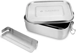 Navaris RVS Broodtrommel Met Verdeler - Meal Prep Bakje - Vershouddoos - Lunchbox - 17 X 13 X 6 Cm - Inhoud 0,8 Liter - Vaatwasbestendig 14 Navaris RVS Broodtrommel Met Verdeler - Meal Prep Bakje - Vershouddoos - Lunchbox - 17 X 13 X 6 Cm - Inhoud 0,8 Liter - Vaatwasbestendig -Schoonmaakmiddelen 1200x834