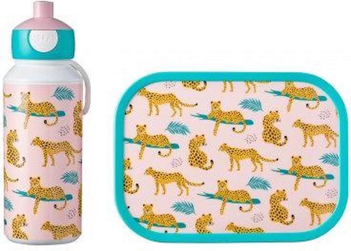 Mepal – Lunchset Campus (pu + Lb) – Pop-up Drinkfles En Broodtrommel Voor Kinderen – Leopard – Bento Box – Lekvrij 3 Mepal – Lunchset Campus (pu + Lb) – Pop-up Drinkfles En Broodtrommel Voor Kinderen – Leopard – Bento Box – Lekvrij