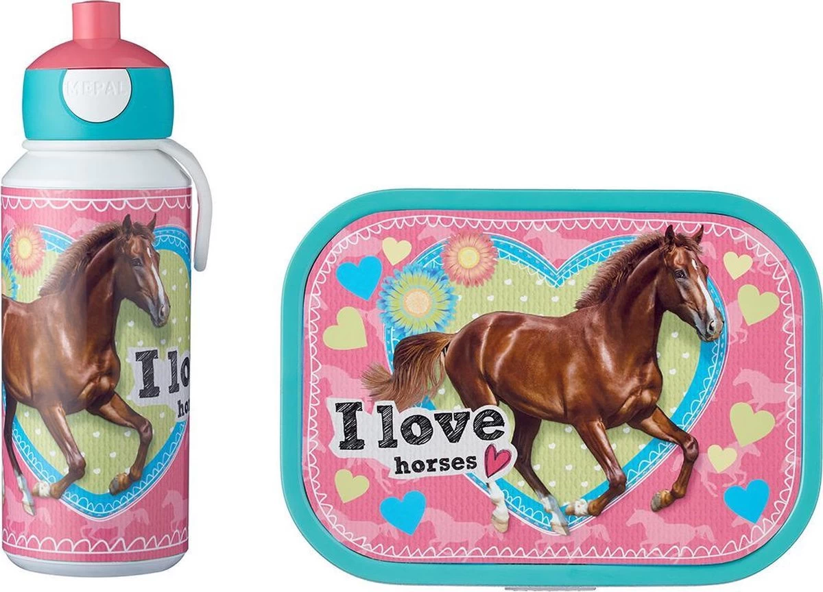 Mepal – Lunchset Campus (pu + Lb) – Pop-up Drinkfles En Broodtrommel Voor Kinderen – My Horse – Bento Box – Lekvrij 3 Mepal – Lunchset Campus (pu + Lb) – Pop-up Drinkfles En Broodtrommel Voor Kinderen – My Horse – Bento Box – Lekvrij