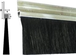 Deurborstel - Stripborstel - 90 Cm Aluminium H-profiel - Woonaccessoires - Deurstrip -Schoonmaakmiddelen 1200x875