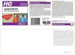 HG Waterdicht 100% Synthetisch Textiel - 300 Ml - Water- En Vuilafstotend - Handwas En Wasmachine -Schoonmaakmiddelen 1200x881 3