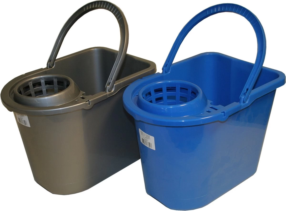 Benson Dweilemmer / Mopemmer 15 Liter Met Wringer - 2Clean (prijs Per Stuk) 3 Benson Dweilemmer / Mopemmer 15 Liter Met Wringer - 2Clean (prijs Per Stuk)