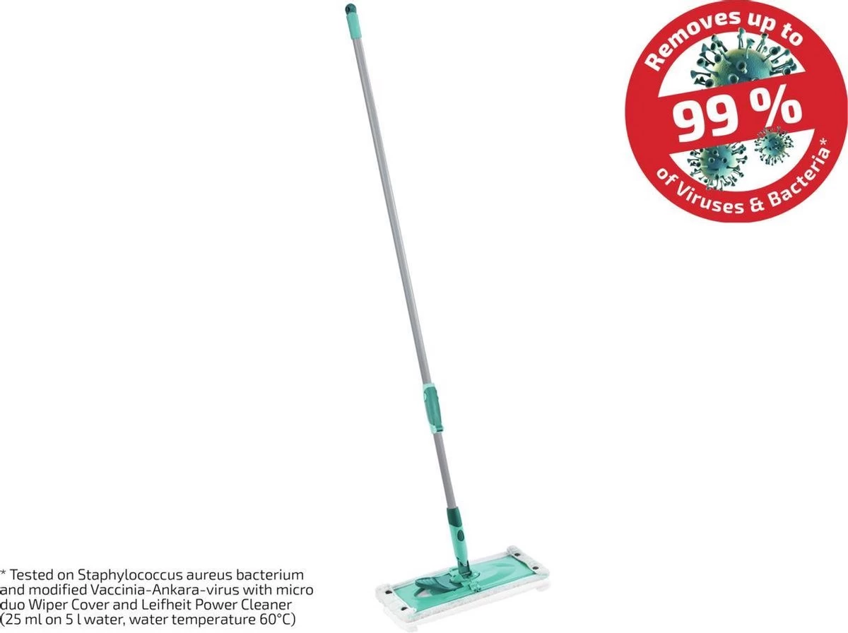 Leifheit Combi Clean Vloerwisser M - Met Telescoopsteel (80-140 Cm) - Micro Duo - 33 Cm Wisbreedte 4 Leifheit Combi Clean Vloerwisser M - Met Telescoopsteel (80-140 Cm) - Micro Duo - 33 Cm Wisbreedte - Afbeelding 2
