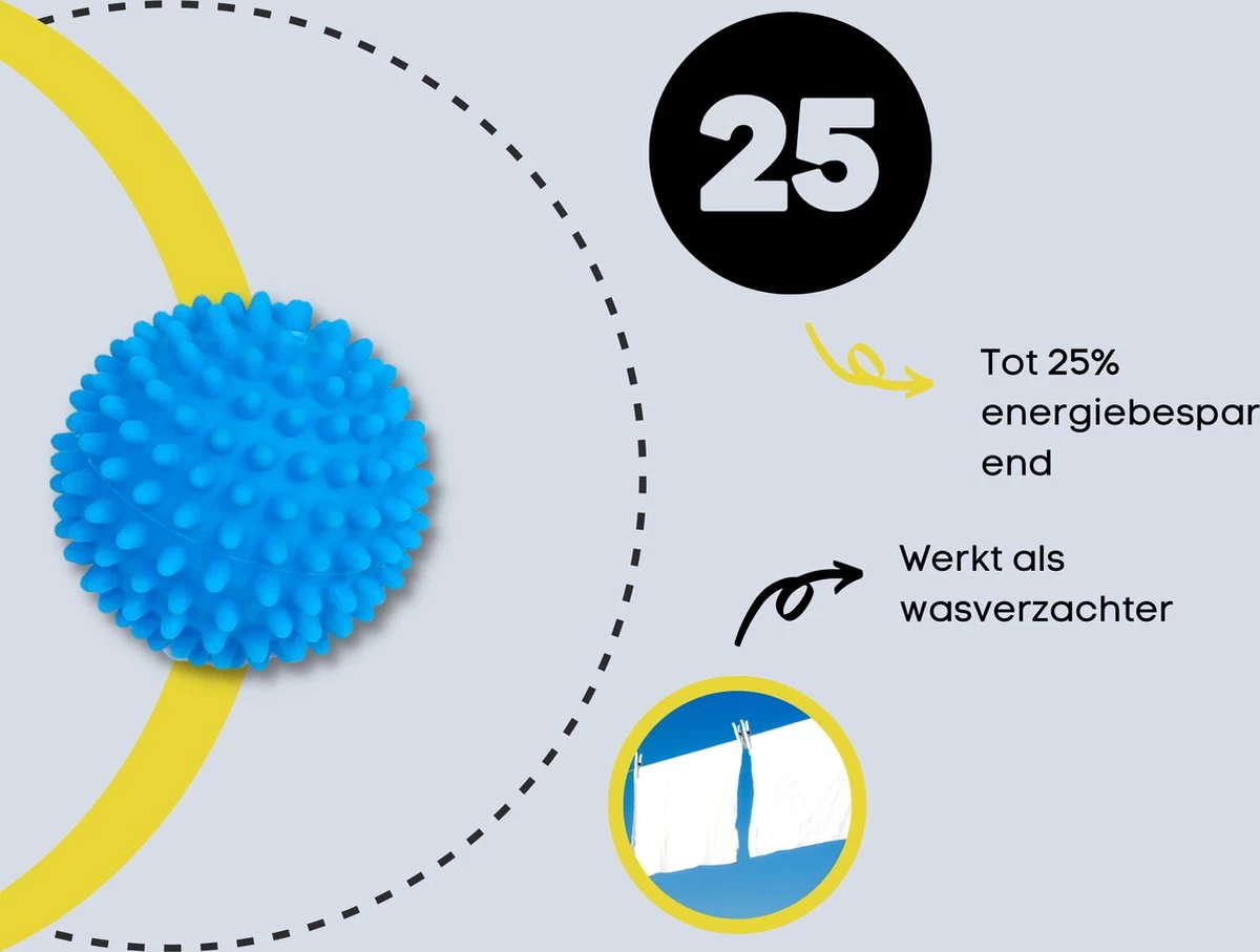 Merkloos 4x Wasdrogerballen - Drogerballen - Wasdroger Droogballen – Wasbol – Was Bal - Wasballen – Wasdroger - Ballen 5 Merkloos 4x Wasdrogerballen - Drogerballen - Wasdroger Droogballen – Wasbol – Was Bal - Wasballen – Wasdroger - Ballen - Afbeelding 3
