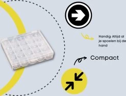 Merkloos Set Van 25 Professionele Naaimachine Spoelen - Sterke Universele Naaimachine Spoeltjes - 2 Bij 1 Cm - Spoelendoos - Naaien -Schoonmaakmiddelen 1200x913 2