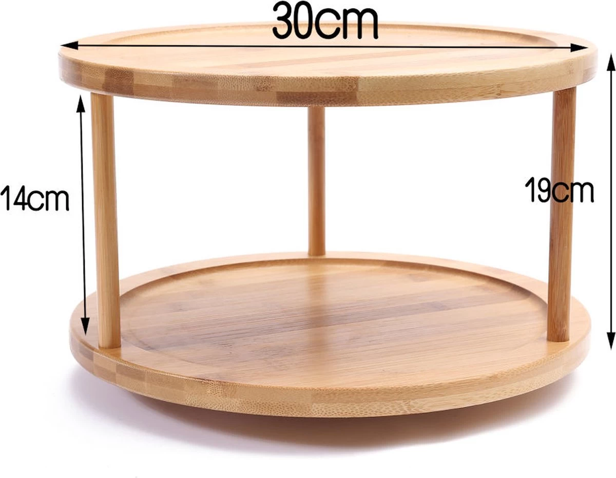 Merkloos Decopatent® Kruidenrek / Fruitschaal Bamboe - Rond - Kruiden Carrousel - Draaibaar - Staand Bamboe Specerijenrek Draaiplateau - Fruitrek 8 Merkloos Decopatent® Kruidenrek / Fruitschaal Bamboe - Rond - Kruiden Carrousel - Draaibaar - Staand Bamboe Specerijenrek Draaiplateau - Fruitrek - Afbeelding 6
